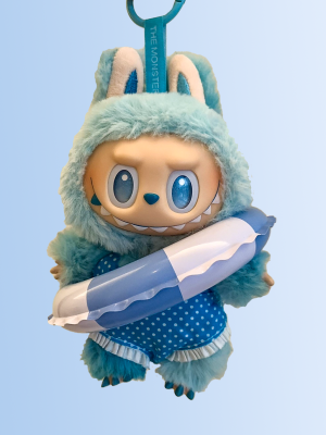 Labubu Blue Polka Dot Swim Set (2 Items)