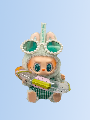 Labubu Green Polka Dot Poolside Set – Mint Splash Edition (3 Items)
