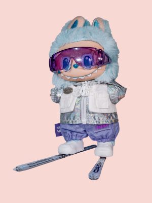 Labubu Purple Double-Breasted Ski Outfit Set – Edition for 17cm Figures